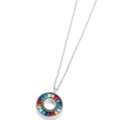 Bellissima Gems Large Necklace -Fashion Accessories Store bellissima gems large necklace silver multi 2