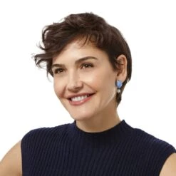 Blue Moon Leverback Earrings -Fashion Accessories Store blue moon leverback earrings silver blue 2