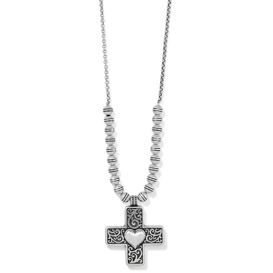 Carlotta Heart Cross Necklace 1 Carlotta Heart Cross Necklace