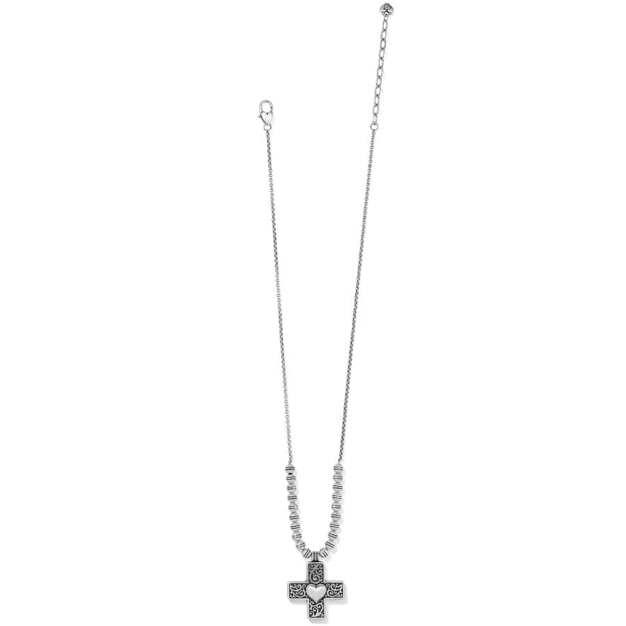 Carlotta Heart Cross Necklace 2 Carlotta Heart Cross Necklace - Image 2