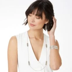 Christo Interlok Narrow Cuff Bracelet -Fashion Accessories Store christo interlok narrow cuff bracelet silver 2 ad34a318 9dbd 412a 84a3 03dd55acc145