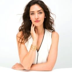 Christo NYC Wide Cuff Bracelet -Fashion Accessories Store christo nyc wide cuff bracelet gold 2 f8d6a939 4516 4f39 be10 1a57bd1fbb12