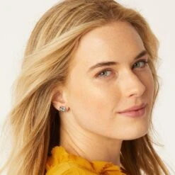 Clover Heart Mini Post Earrings -Fashion Accessories Store clover heart mini post earrings silver gold 2 812779bd 8e8a 4a85 82ad cd0f69659a4c