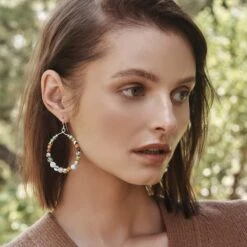 Contempo Desert Sky French Wire Earrings 5 Contempo Desert Sky French Wire Earrings -Fashion Accessories Store contempo desert sky french wire earrings silver multi 2