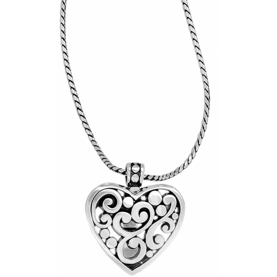 Contempo Heart Badge Clip Necklace 1 Contempo Heart Badge Clip Necklace