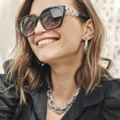 Contempo Linx Sunglasses -Fashion Accessories Store contempo linx sunglasses black silver 6