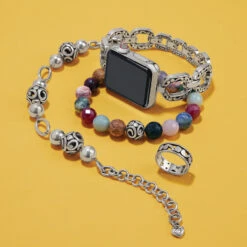 Contempo Linx Watch Band -Fashion Accessories Store contempo linx watch band silver 3