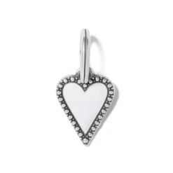 Dazzling Love White Heart Charm Necklace -Fashion Accessories Store dazzling love white heart charm necklace silver white 3 df7d58ff 078c 4d1c b96c f9e8e1c8f737