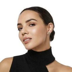 Dynasty Sol Post Earrings -Fashion Accessories Store dynasty sol post earrings silver emerald 1