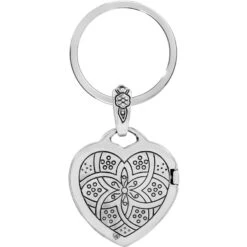 Floral Heart Key Fob -Fashion Accessories Store floral heart key fob silver 2 68c1fb86 6c44 4e53 be55 1ab4988774a5