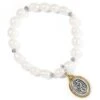Guardian Angel Pearl Stretch Bracelet