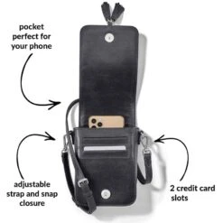 Ilia Mini Flap Cross Body Bag -Fashion Accessories Store ilia mini flap cross body bag black 1