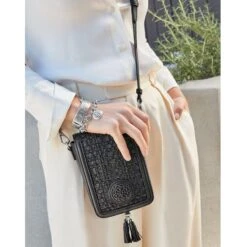 Ilia Mini Flap Cross Body Bag -Fashion Accessories Store ilia mini flap cross body bag black 4