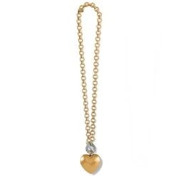 Fashion Accessories Store -Fashion Accessories Store inner circle heart toggle necklace silver gold 1