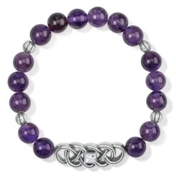 Interlok Lustre Amethyst Stretch Bracelet