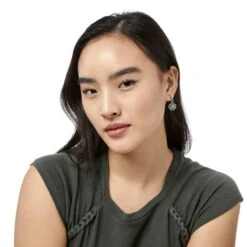 Interlok Petite Post Drop Earrings 7 Interlok Petite Post Drop Earrings -Fashion Accessories Store interlok petite post drop earrings silver 3