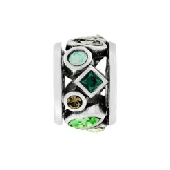 Kaleidoscope Spacer 10 Kaleidoscope Spacer -Fashion Accessories Store kaleidoscope spacer silver green 0