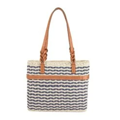 Magnolia Straw Tote -Fashion Accessories Store magnolia straw tote natural luggage 2