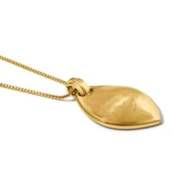 Meridian Lumens Flora Pendant Necklace -Fashion Accessories Store meridian lumens flora pendant necklace brushed gold 2