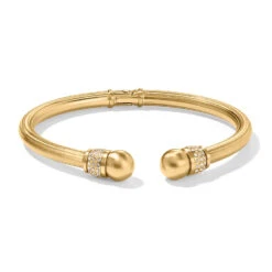 Meridian Open Hinged Bangle -Fashion Accessories Store meridian open hinged bangle gold 0