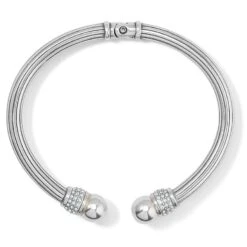 Meridian Open Hinged Bangle -Fashion Accessories Store meridian open hinged bangle silver 1