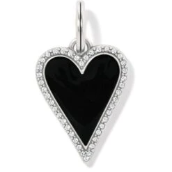 Midnight Heart Necklace -Fashion Accessories Store midnight heart necklace silver black 2
