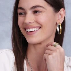 Monete Wide Ring -Fashion Accessories Store monete wide ring silver gold 3