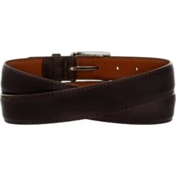 Norton Dress Satin Buckle Belt -Fashion Accessories Store norton dress satin buckle belt dark brown 1