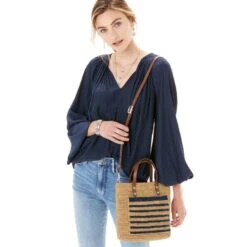 Palmeria Raffia Handbag -Fashion Accessories Store palmeria raffia handbag natural blue 3 a1ad32ec 85ca 4fce 9333 e27bedfdf9ee