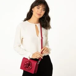 Rosaria Flap Bag -Fashion Accessories Store rosaria flap bag lipstick 4 f16be1ef 2baf 4942 a6da 998c745c0178