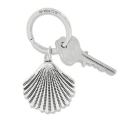 Silver Shells Key Fob 5 Silver Shells Key Fob -Fashion Accessories Store silver shells key fob silver 2