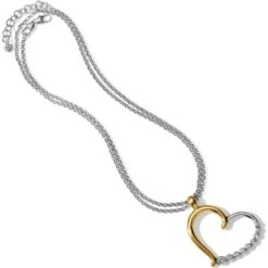 Sparkle Heart Convertible Necklace 7 Sparkle Heart Convertible Necklace -Fashion Accessories Store sparkle heart convertible necklace silver gold 2 66dd2dd6 0cfb 4e83 97d4 41ef96ee7f8b