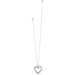 Spectrum Open Heart Necklace -Fashion Accessories Store spectrum open heart necklace silver 1