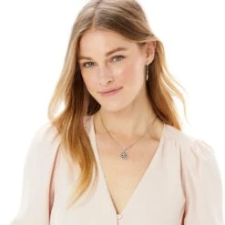 The Botanical Rose Reversible Short Necklace -Fashion Accessories Store the botanical rose reversible short necklace silver 3 9d80923d faf9 4691 badb 4e72650917e6