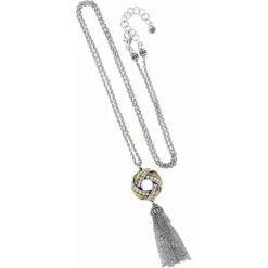 Tres Twist Long Necklace -Fashion Accessories Store tres twist long necklace silver gold 2 067388c8 23f4 4ac4 9ceb e1e31c906d97