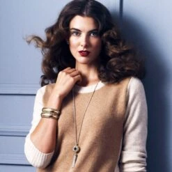 Tres Twist Long Necklace -Fashion Accessories Store tres twist long necklace silver gold 3 a3e90e90 9850 4cd0 bc2b b5c35026d950